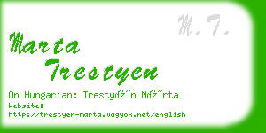 marta trestyen business card